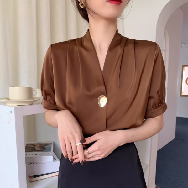 Silk Wrap Blouse