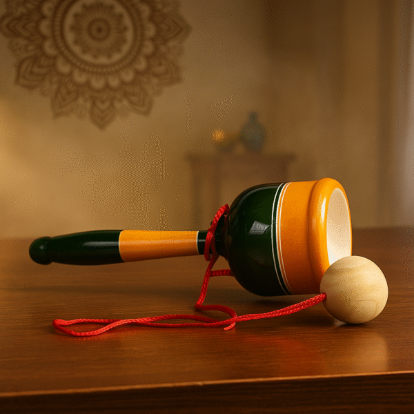 Handcrafted Etikoppaka Wooden Catch Ball Game